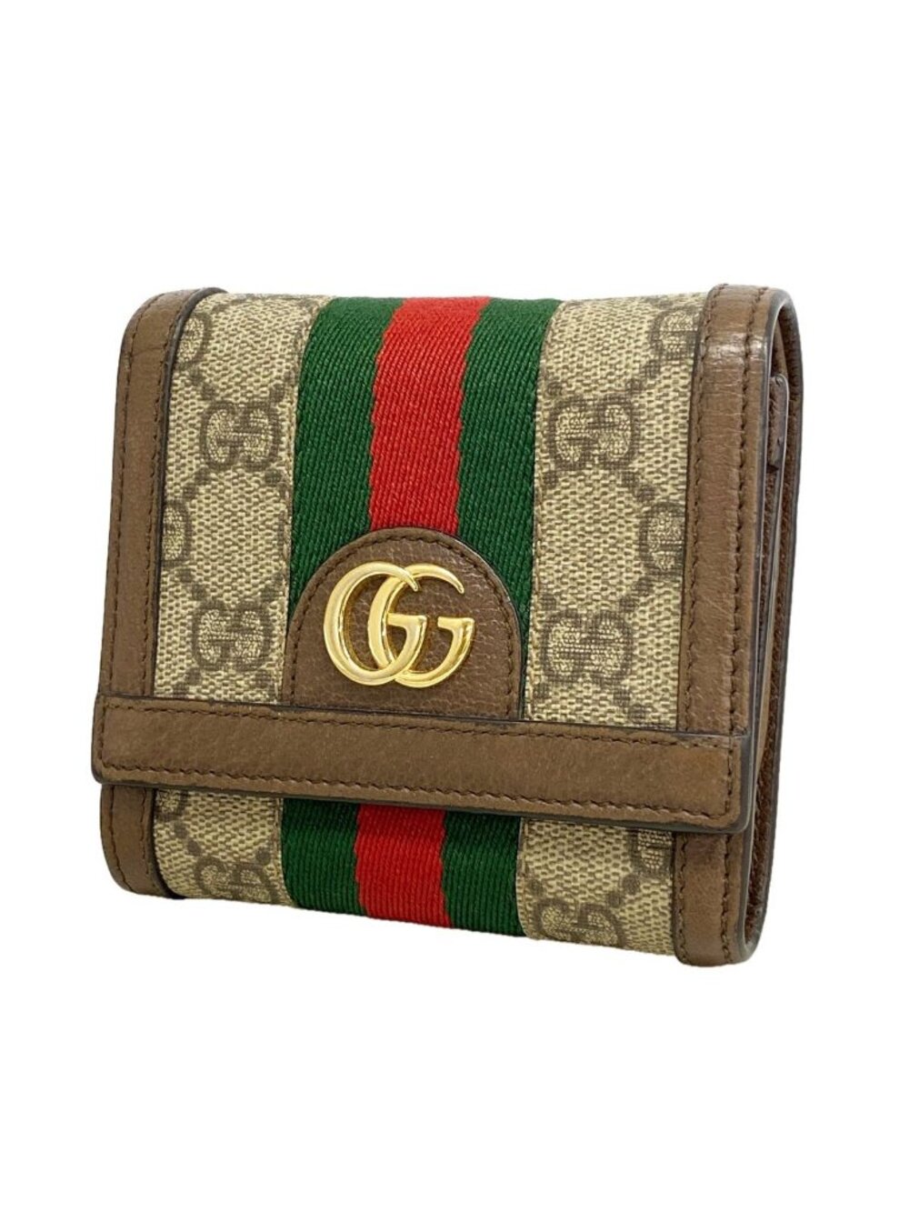 Gucci Wallet Ophidia Brown Gold - Picture 1 of 8